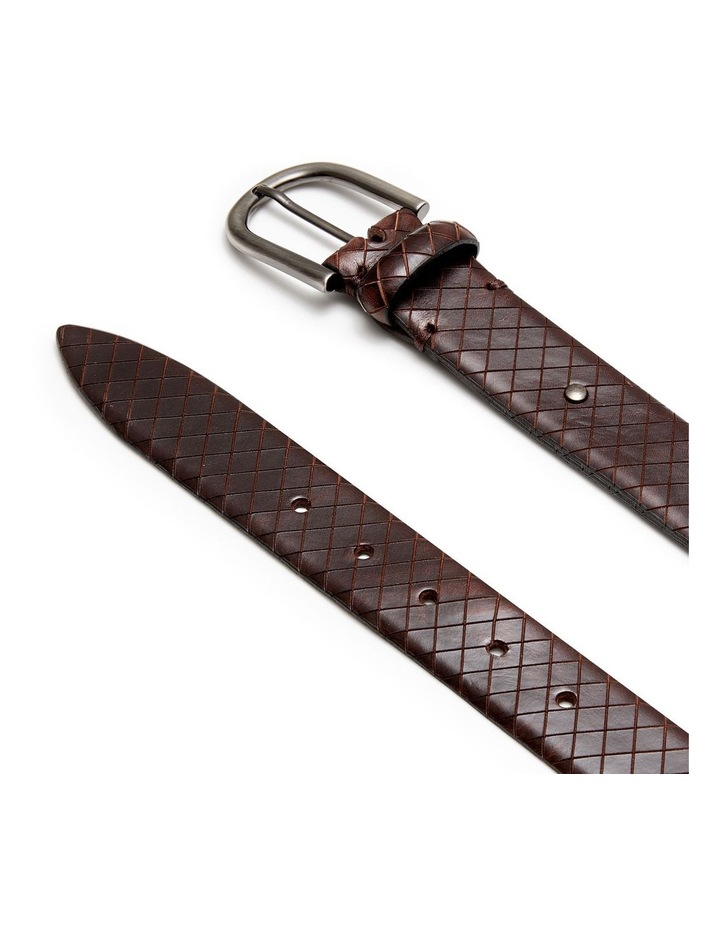 Ledger Leather Belt in Brown