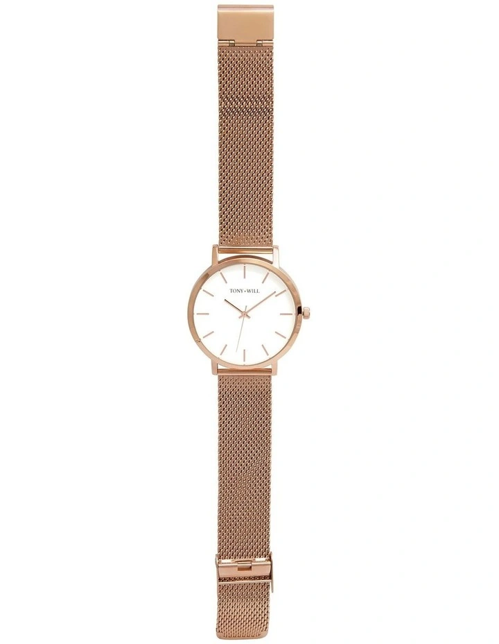 Classic Mesh Watch in Rose Gold