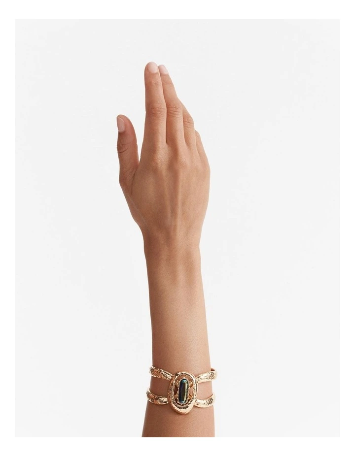 Reflective Cuff Bracelet in Green