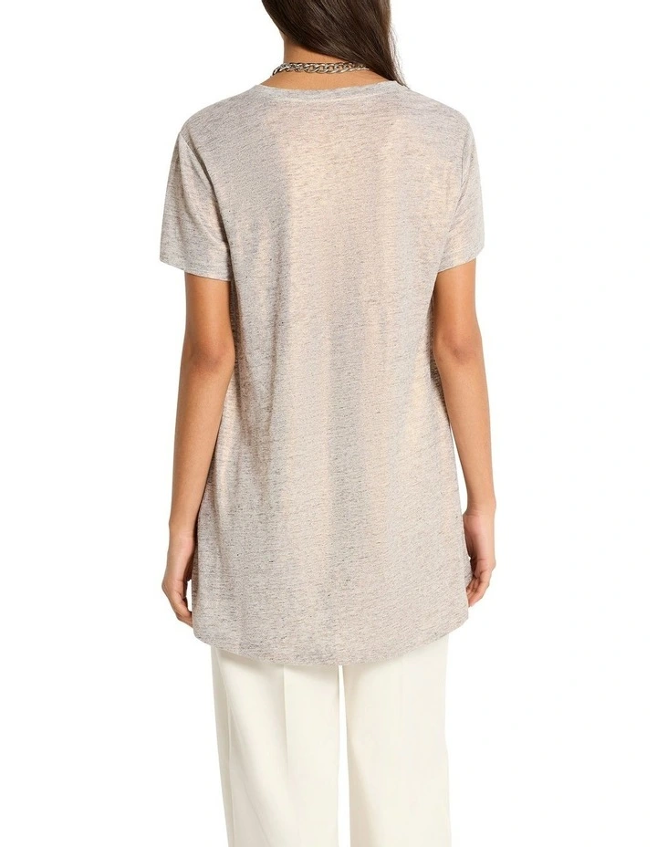 Foil Synergy Tee in Gun Metal