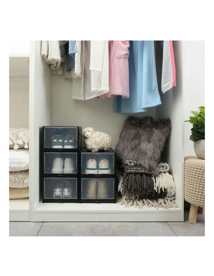 Stackable Shoe Organiser 5 Piece in Black