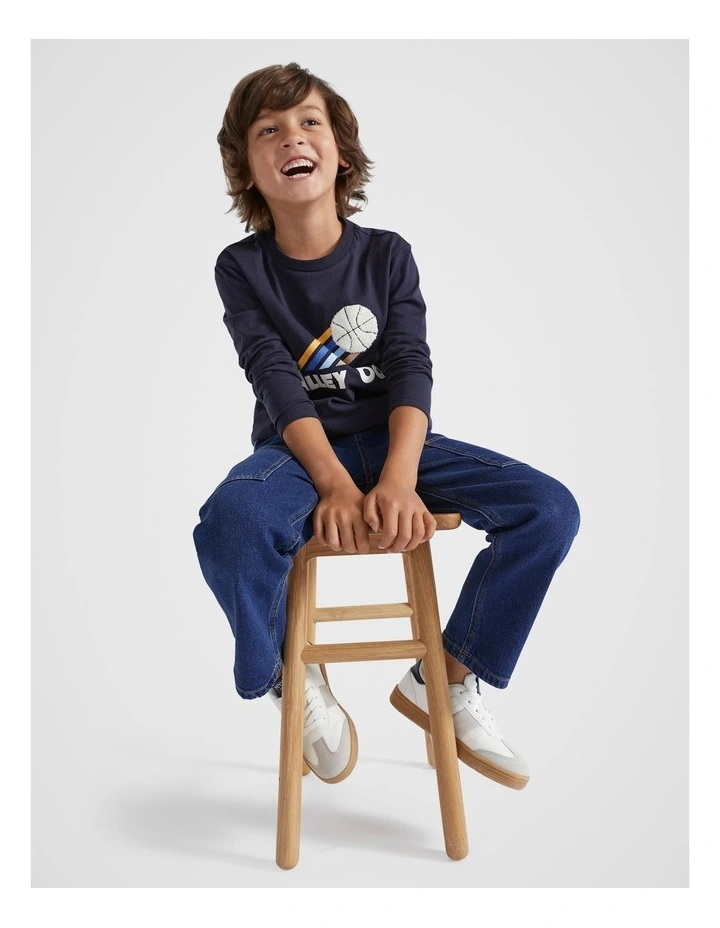 Alley Oop Tee in Midnight Blue