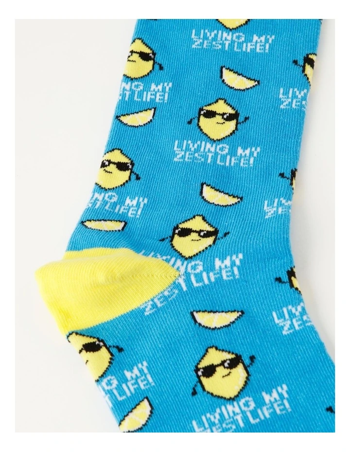 Zesty Life Socks in Blue