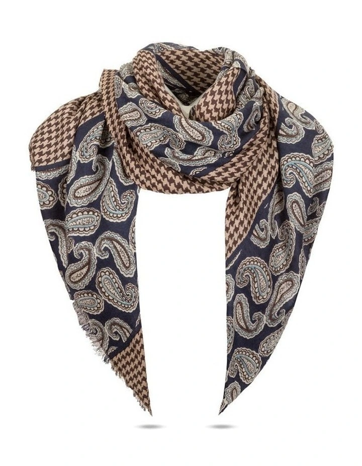 Australian Merino Wool Scarf in Ming Blue