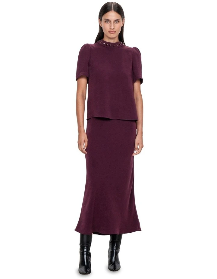 Drapey Crepe Crystal Top