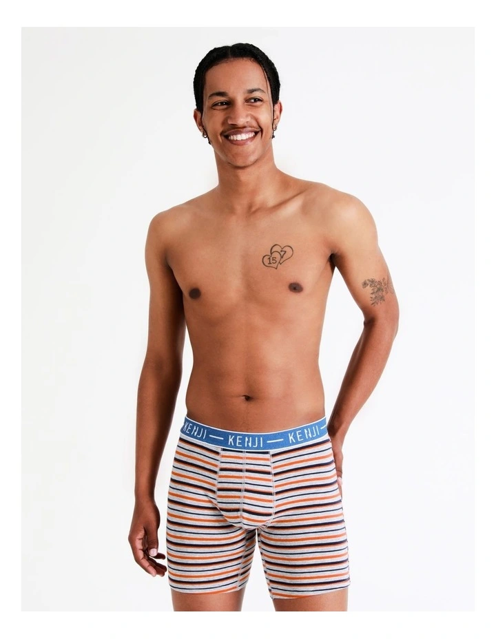 3 Pack Long Leg Stripe Trunks Apollo Bay in Assorted