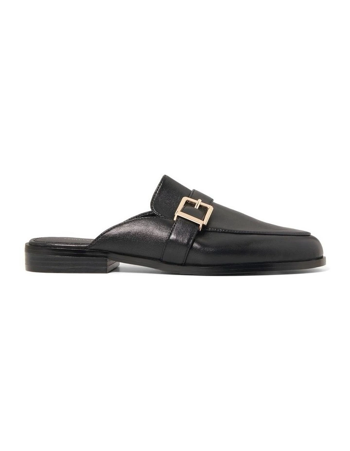Lulu Flat Mules in Black