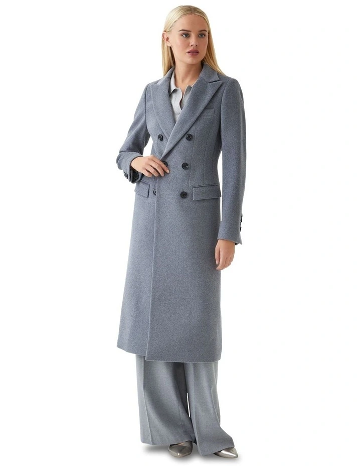 Lily Wool Rich Coat in Grey