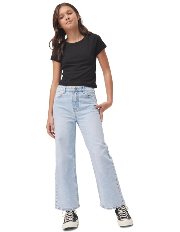 Hailey Wide Leg Jean in Byron Blue