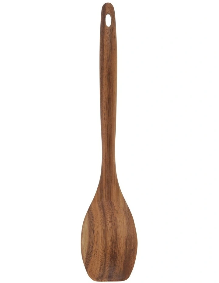 Acacia Wood Flat-Edged Spoon in Natural