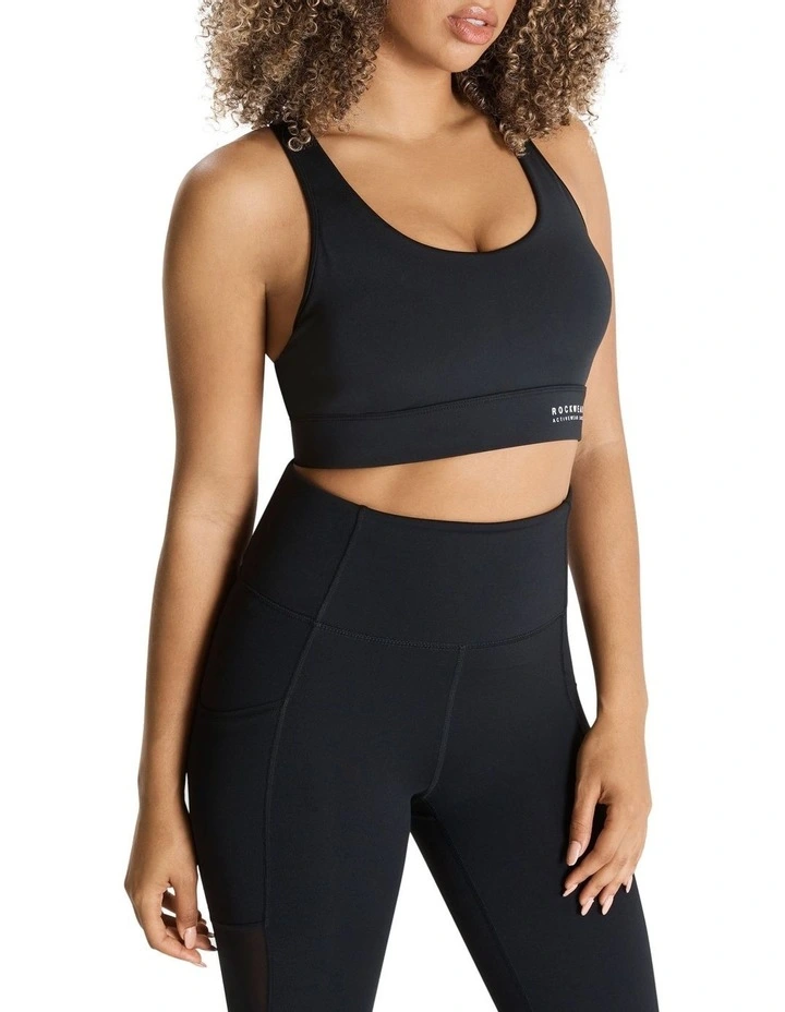 Medium Impact Sports Bra in Black