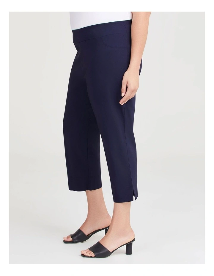 Expose Split Hem Crop Pant in Dark Indigo