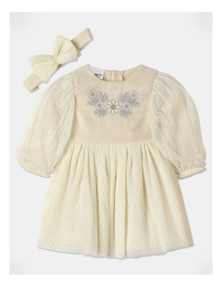 Zoe Tutu Dress and Headband In Cream