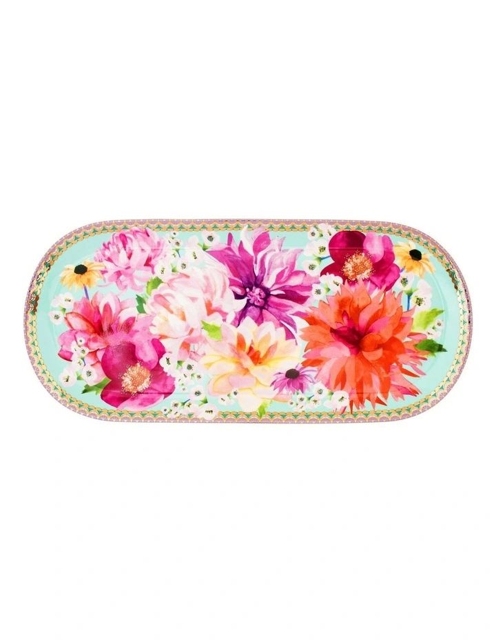 Dahlia Daze Platter 33x15cm Gift Box in Multi