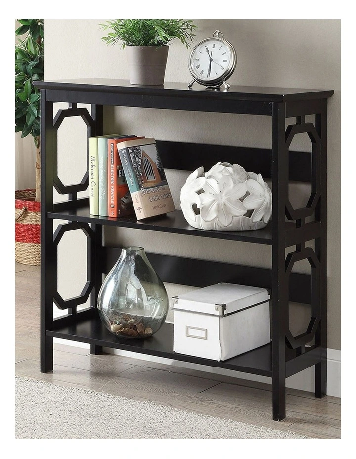 Omega 3 Tier Bookcase in Black