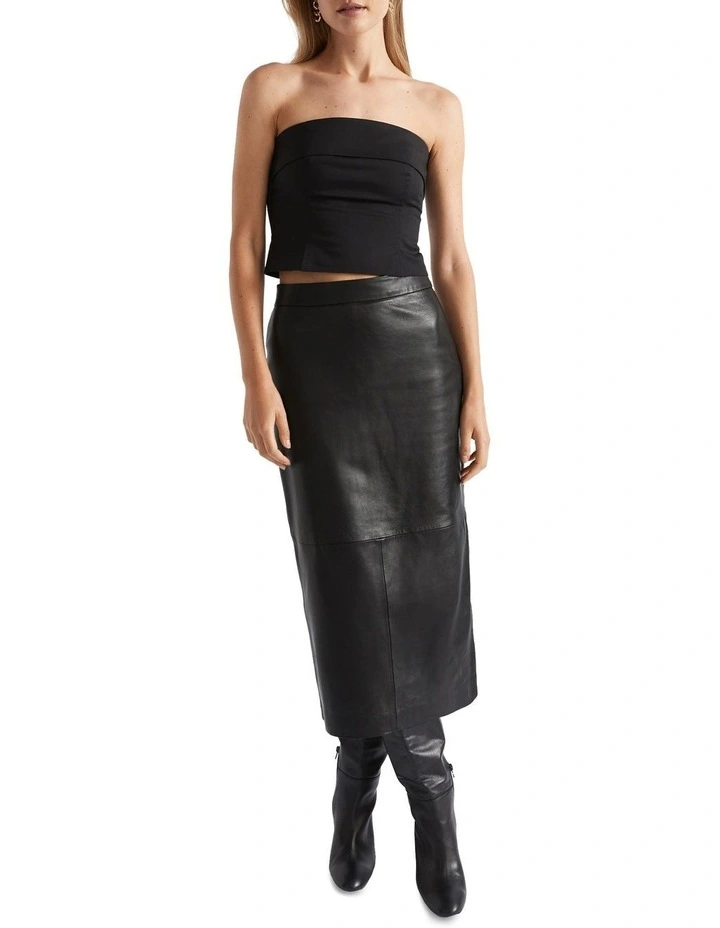 Sateen Structured Bodice in Black