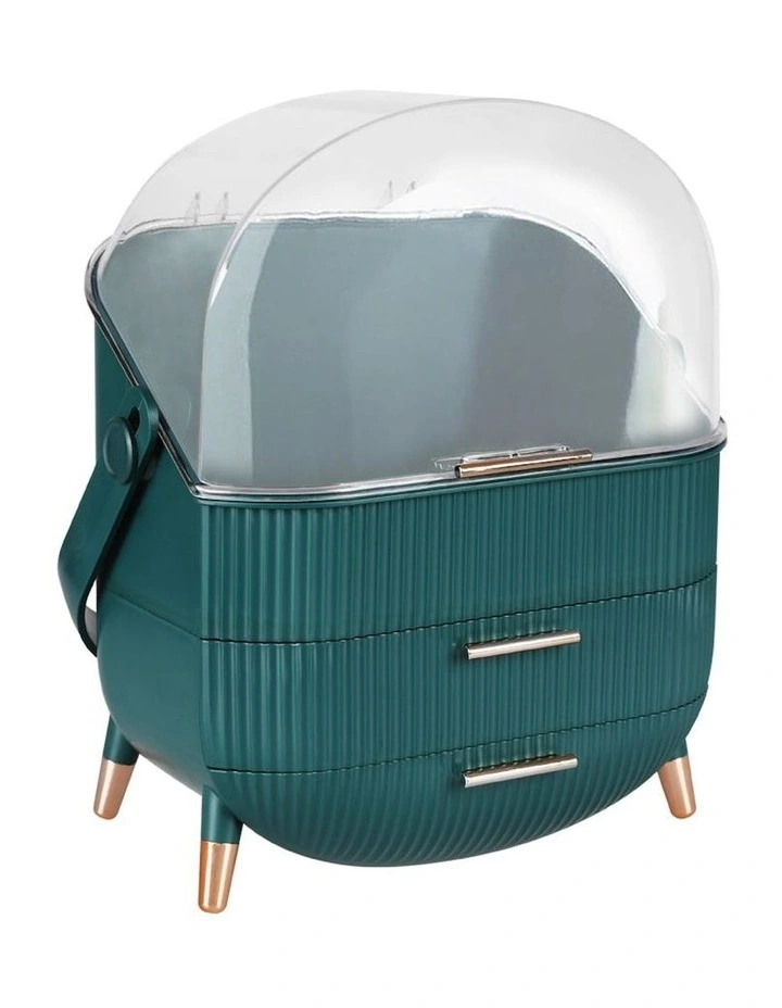 Makeup Storage Case Cosmetic Organiser in Green
