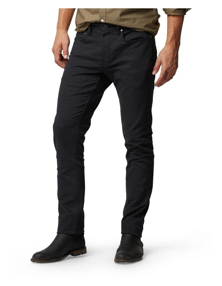 Motion Melange Straight Fit Jean Short Leg Onyx