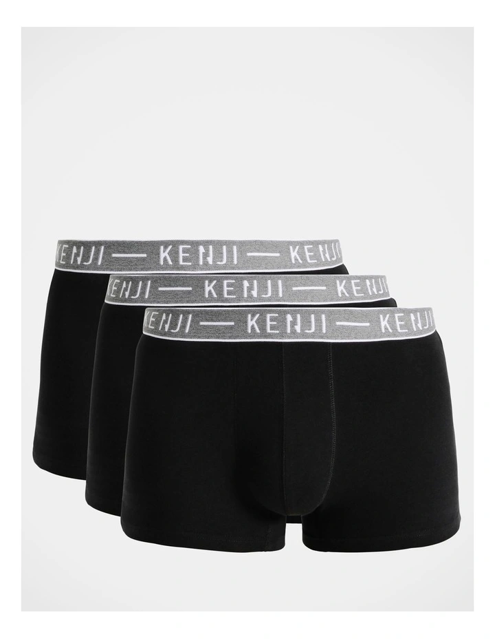 Plain Trunk 3 Pack in Black