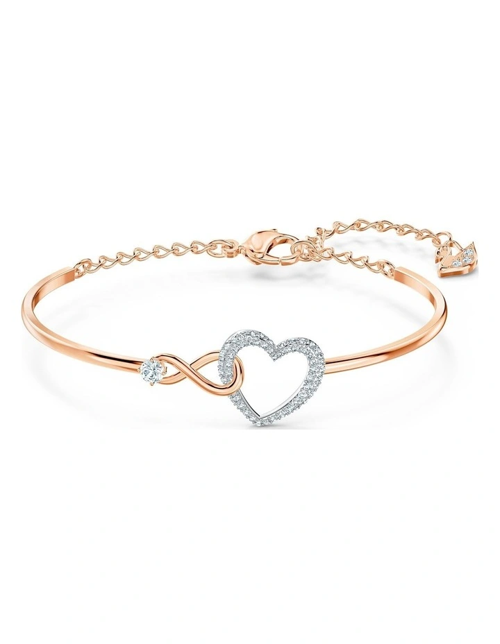 Swarovski Infinity Bangle Infinity Mixed Metal Finish in White