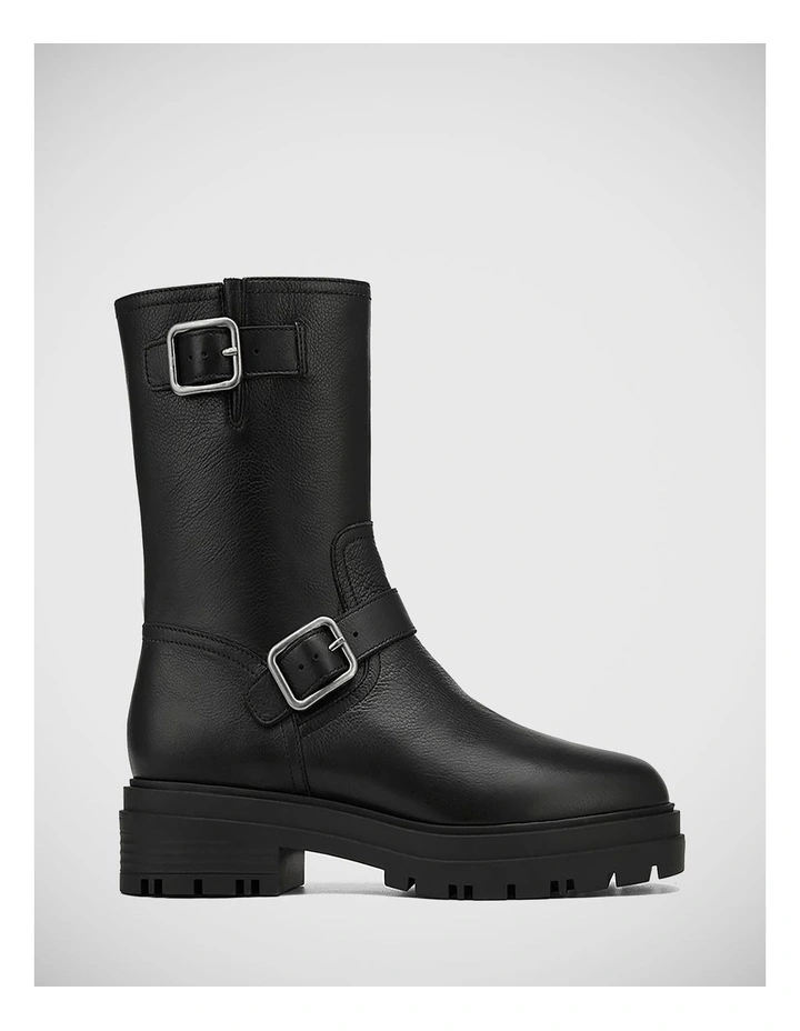 Arvada Leather Ankle Boot in Black