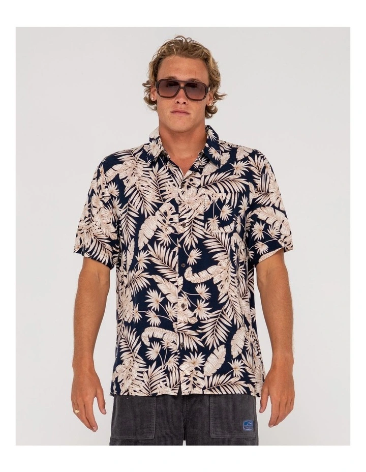 Line Up Short Sleeve Shirt in Blue