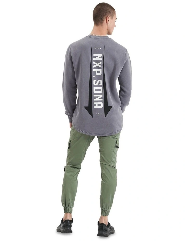 Chambers Dual Curved Sweater in Pigment Steel Grey