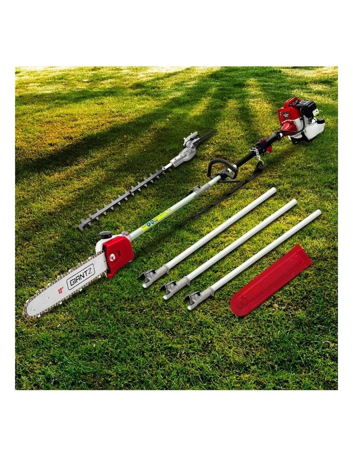 62CC Petrol Pole Chainsaw Hedge Trimmer Set