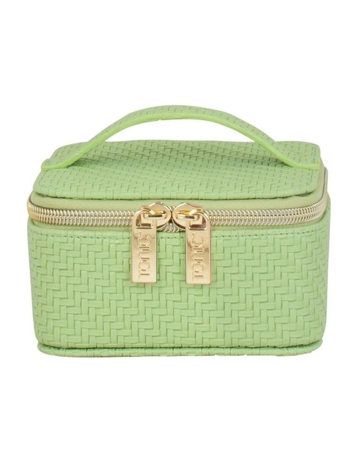 Herringbone Jewellery Cube in Pistachio