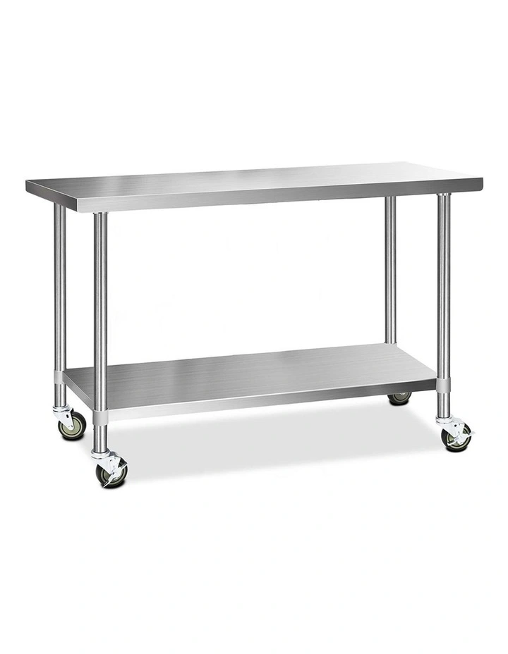 Cefito 1524x61mm Commercial 43 Stainless Steel Bench