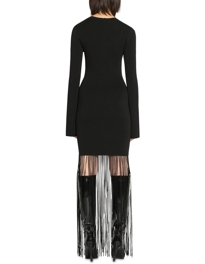 Tangled Beauty Knit Dress in Black
