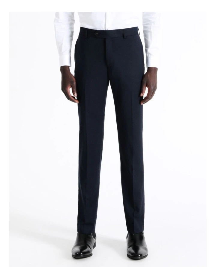 Tailored Birdseye Suit Pant in Navy
