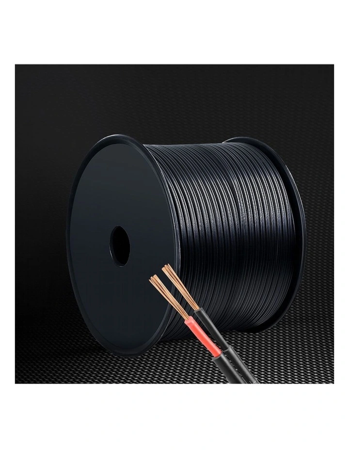 Electrical Twin Core Cable Wire 100M in Black