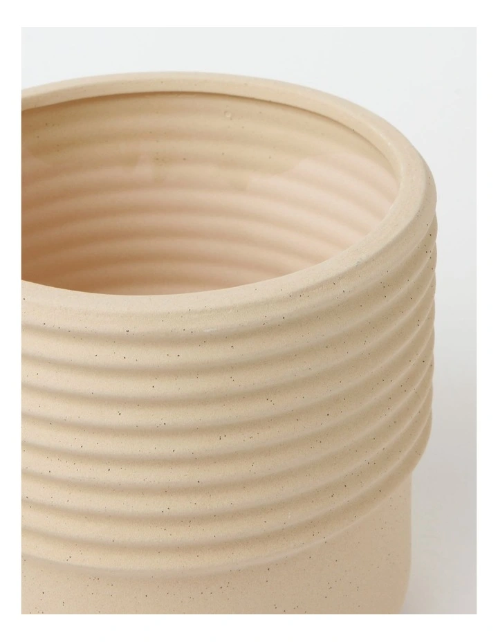 Vida Ceramic Pot 17x17x15.7cm in Light Brown