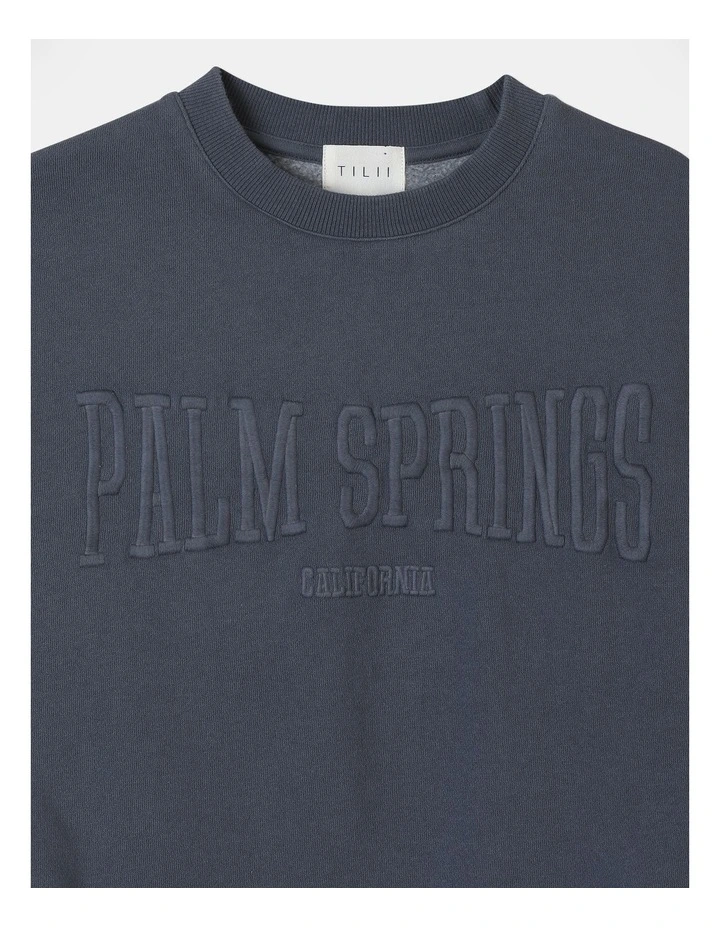 Essentials Crew Neck Sweat Top in Charcoal