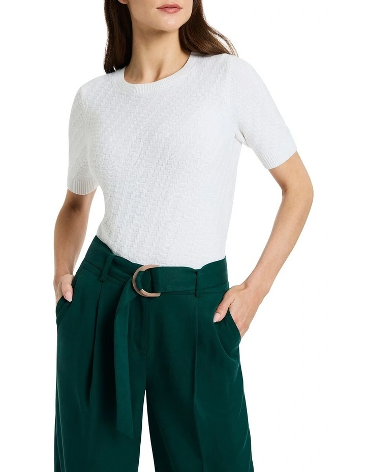 Elsy Cable Knit Jumper in White