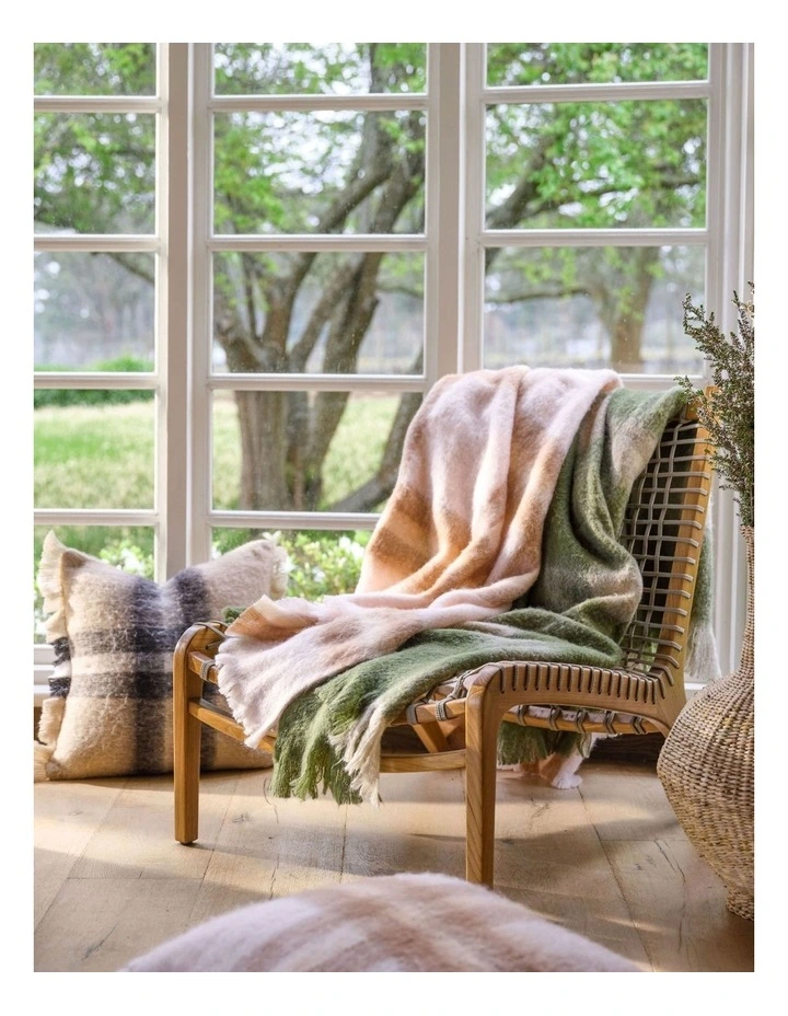 Clover Throw in Peony