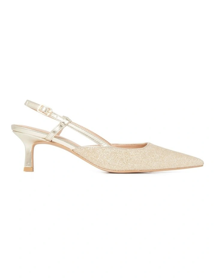 Sylvia Slingback Pumps in Gold