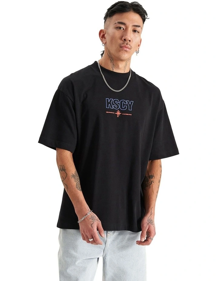 Limits Heavy Street Fit Tee in Jet Black