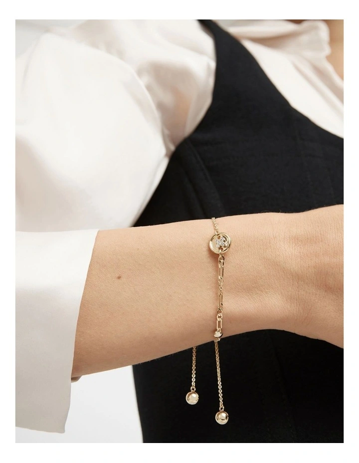 Mim-charmed Wrist Bracelet in Gold
