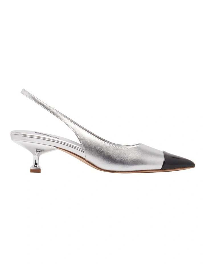 Workit Slingback Pump in Silver