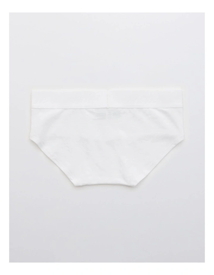 Cotton Logo Boybrief Underwear in White