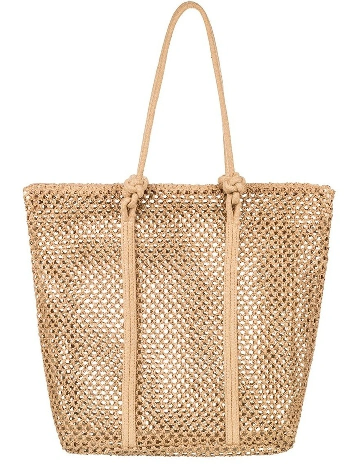 Morning Sun Straw Beach Bag in Natural