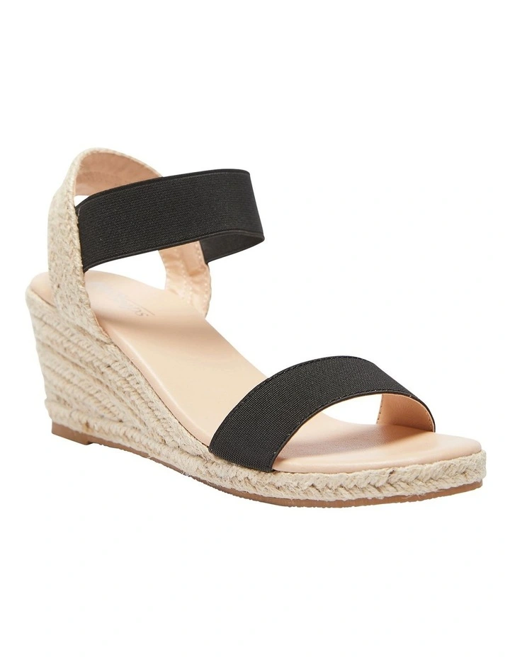 Summit Elastic Sandals In Black/Beige