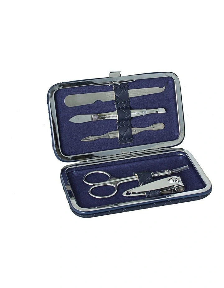 Woven Manicure Set in Navy