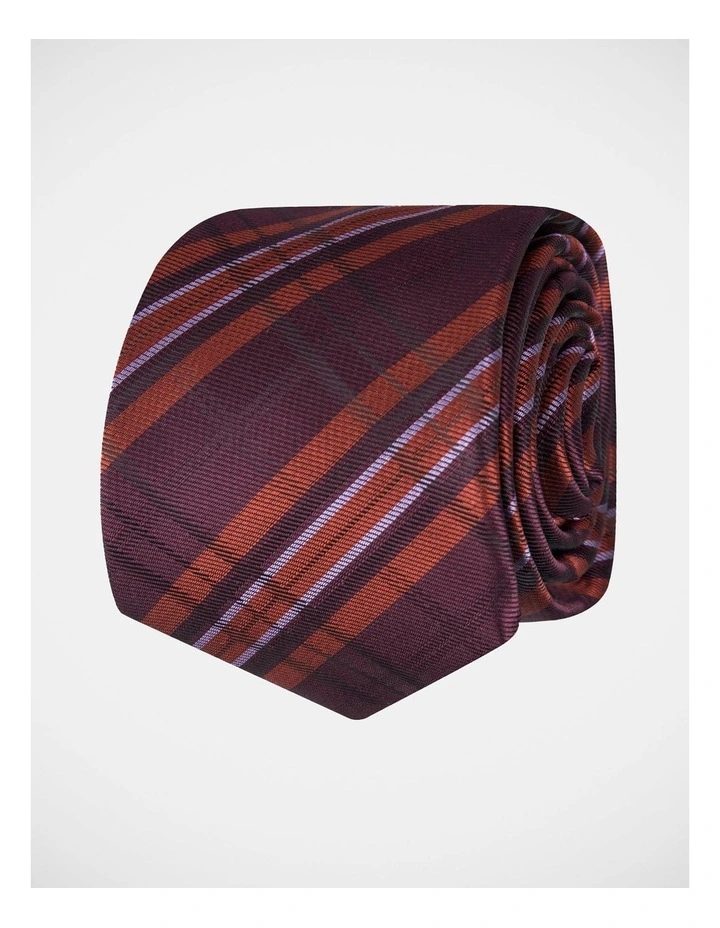 Check Poly Tie Red