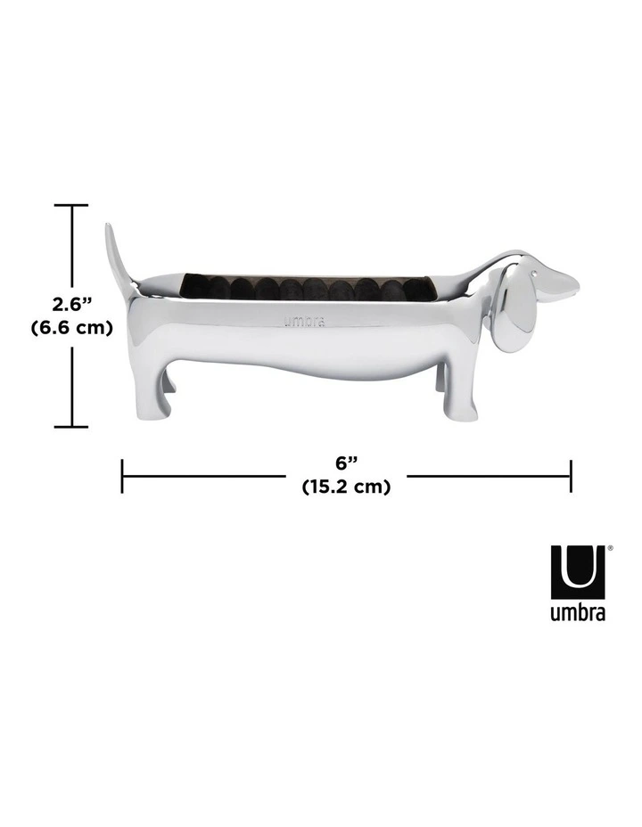 Dachsie Ring Holder in Chrome
