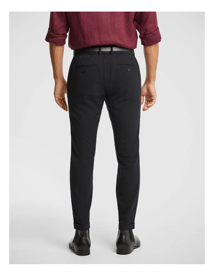 Edward Slim Cropped Chino in Black