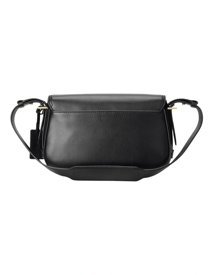 Leather Small Maddy Shoulder Bag in Black