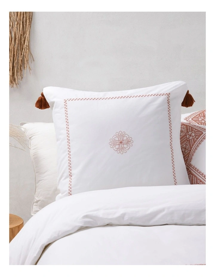 Liberty 100% Cotton European Pillowcase in Rust